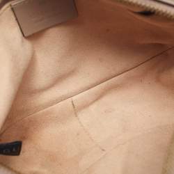 Pre Owned Gucci Beige Matelassé Leather Mini GG Marmont Camera Bag