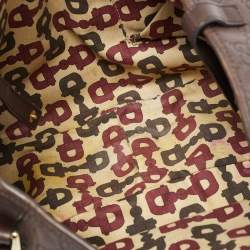 Pre Owned Gucci Dark Brown Guccissima Leather Abbey Hobo