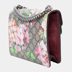 Pre Owned حقيبة كروس بودي غوتشي بيج بني صغيرة GG سوبرين بلومز ديونيسيس