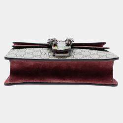 مملوكة مسبقًا Gucci Beige Brown Small GG Supreme Blooms Dionysus Crossbody