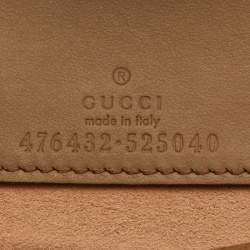 Pre Owned Gucci Beige GG Supreme Canvas and Leather Mini Dionysus Shoulder Bag