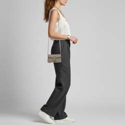 Pre Owned Gucci Beige GG Supreme Canvas and Leather Mini Dionysus Shoulder Bag