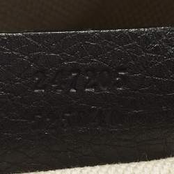 Pre Owned Gucci Web Medium Black Leather Boston Bag