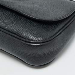 Pre Owned Gucci Soho Disco Flap Black Leather Shoulder Bag