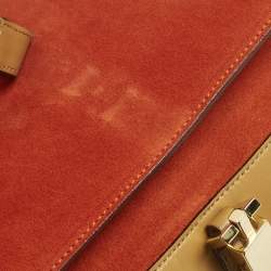 Pre Owned حقيبة غوتشي جلد وكانفاس جاكي أو جي جي بيج/وردي وجلد بقلاب