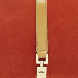 Pre Owned حقيبة غوتشي جلد وكانفاس جاكي أو جي جي بيج/وردي وجلد بقلاب