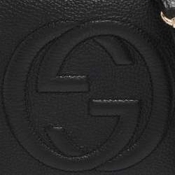 Pre Owned حقيبة كروس غوتشي سوهو صغيرة جلد ميتاليك