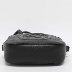 Pre Owned حقيبة كروس غوتشي سوهو صغيرة جلد ميتاليك