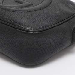 Pre Owned حقيبة كروس غوتشي سوهو صغيرة جلد ميتاليك