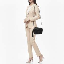 Pre Owned حقيبة كروس غوتشي سوهو صغيرة جلد ميتاليك