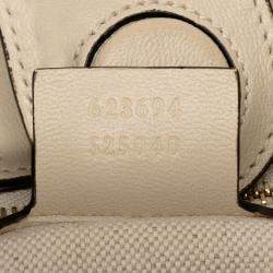 مملوكة مسبقًا Gucci Brown White Medium GG Canvas Horsebit 1955 Tote