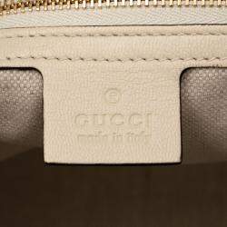 مملوكة مسبقًا Gucci Brown White Medium GG Canvas Horsebit 1955 Tote
