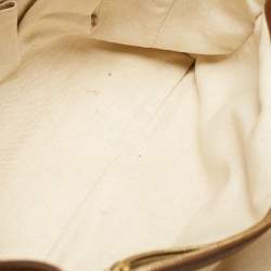 Pre Owned Gucci Bella Brown/Beige GG Canvas and Leather Tote