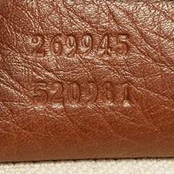 Pre Owned Gucci Bella Brown/Beige GG Canvas and Leather Tote