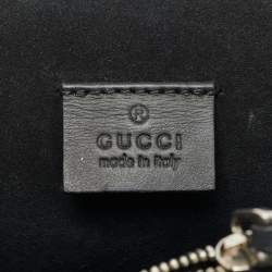 مملوكة مسبقًا حقيبة كتف صغيرة غوتشي دينوسية قماش جي جي سوبريم وزخاف شامواه أسود/بيج