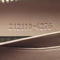 مملوكة مسبقًا Gucci Interlocking G Beige Guccissima Leather Zip Around Wallet