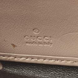 مملوكة مسبقًا Gucci Interlocking G Beige Guccissima Leather Zip Around Wallet
