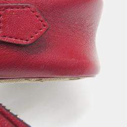 مملوكة مسبقًا Gucci Beige/Red Leather GG Canvas Marmont Small Camera Shoulder Bag