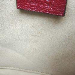 مملوكة مسبقًا Gucci Beige/Red Leather GG Canvas Marmont Small Camera Shoulder Bag