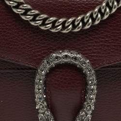 مملوكة مسبقًا حقيبة كتف غوتشي ديونيسوس كريستال جلد بورجوندي صغيرة