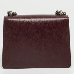 مملوكة مسبقًا حقيبة كتف غوتشي ديونيسوس كريستال جلد بورجوندي صغيرة