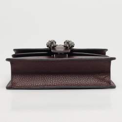 مملوكة مسبقًا حقيبة كتف غوتشي ديونيسوس كريستال جلد بورجوندي صغيرة