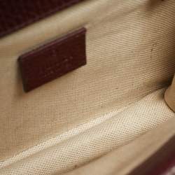 مملوكة مسبقًا حقيبة كتف غوتشي ديونيسوس كريستال جلد بورجوندي صغيرة