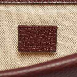 مملوكة مسبقًا حقيبة كتف غوتشي ديونيسوس كريستال جلد بورجوندي صغيرة