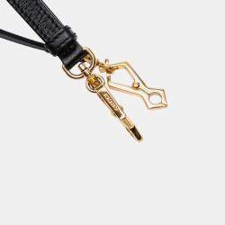 Pre Owned حقيبة غوتشي أوفيديا ويب جلد أسود صغيرة