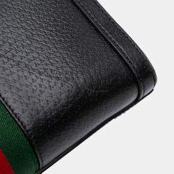 Pre Owned حقيبة غوتشي أوفيديا ويب جلد أسود صغيرة