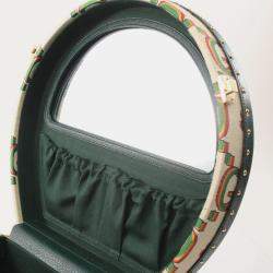 مملوكة مسبقًا Gucci Centennial Gg Flower Jacquard Handbag Coated Canvas Leather Beige Green Multicolor