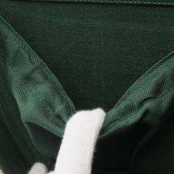 مملوكة مسبقًا Gucci Centennial Gg Flower Jacquard Handbag Coated Canvas Leather Beige Green Multicolor