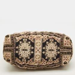 Pre Owned حقيبة يد غوتشي هيستيريا كبيرة قماش نسيجي مطرز متعدد الألوان