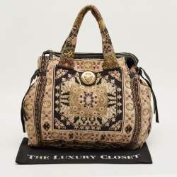 Pre Owned حقيبة يد غوتشي هيستيريا كبيرة قماش نسيجي مطرز متعدد الألوان