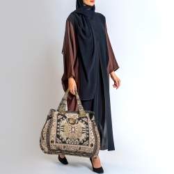 Pre Owned حقيبة يد غوتشي هيستيريا كبيرة قماش نسيجي مطرز متعدد الألوان