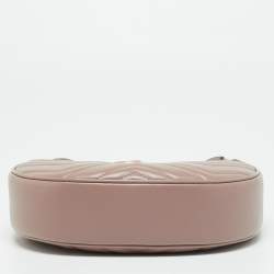 مملوكة مسبقًا Gucci GG Marmont Small Rose Poudre Matelassé Leather Hobo