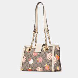 Pre Owned حقيبة يد غوتشي جي جي سوبرين أبل هارت بقفل بني صغيرة