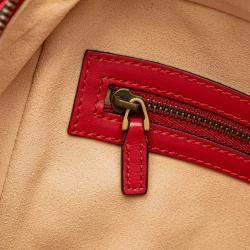 مملوكة مسبقًا حقيبة ساتشيل يد علوية سيلفي صغيرة جلد ماتيلاسي GG أحمر غوتشي