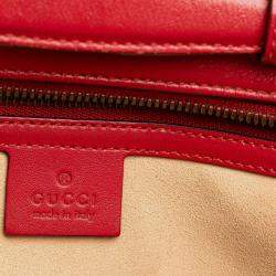 مملوكة مسبقًا حقيبة ساتشيل يد علوية سيلفي صغيرة جلد ماتيلاسي GG أحمر غوتشي