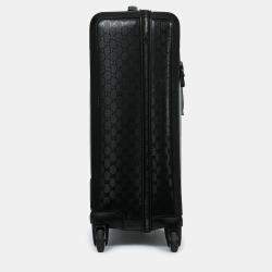 مملوكة مسبقًا Gucci Black Guccissima Medium Luggage Suitcase