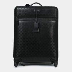 مملوكة مسبقًا Gucci Black Guccissima Medium Luggage Suitcase