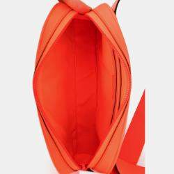 Pre Owned Gucci Neon Orange Leather GG Marmont Belt Bag