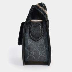 Pre Owned Gucci Black GG Canvas Messenger Bag