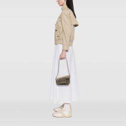 مملوكة مسبقًا Gucci Brown Mini GG Supreme Asymmetric Horsebit 1955 Shoulder Bag