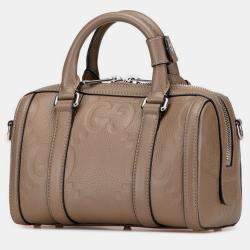 مملوكة مسبقًا حقيبة غوتشي دوفل صغيرة جمبو جي جي كتف / يد جلد غريج