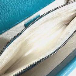 مملوكة مسبقًا حقيبة كتف بسلسلة ديونيسوس بلونين جلدي زرقاء غوتشي