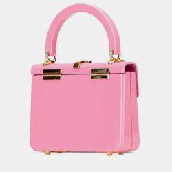 مملوكة مسبقًا Gucci Sylvie 1969 Handbag Chain Shoulder Bag Pink Plastic GHW