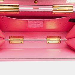 مملوكة مسبقًا Gucci Sylvie 1969 Handbag Chain Shoulder Bag Pink Plastic GHW