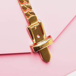 مملوكة مسبقًا Gucci Sylvie 1969 Handbag Chain Shoulder Bag Pink Plastic GHW