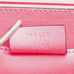 مملوكة مسبقًا Gucci Sylvie 1969 Handbag Chain Shoulder Bag Pink Plastic GHW